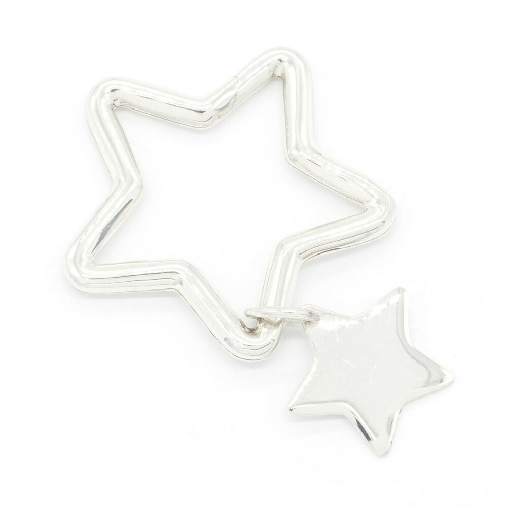 Tiffany & Co. Double Star Keyring SV Sterling Silver 925 Keychain Key Women's...